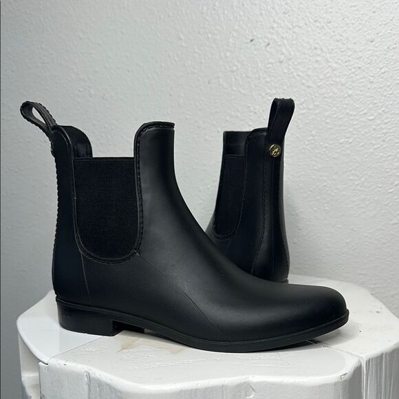 Sam Edelman Tinsley Black Chelsea Rain Boots - Size 7 (1511) - Picture 1 of 12